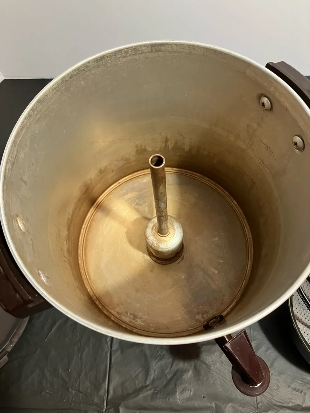 Vintage West Bend Coffee Percolator Made In USA Almond & Brown With Spigot